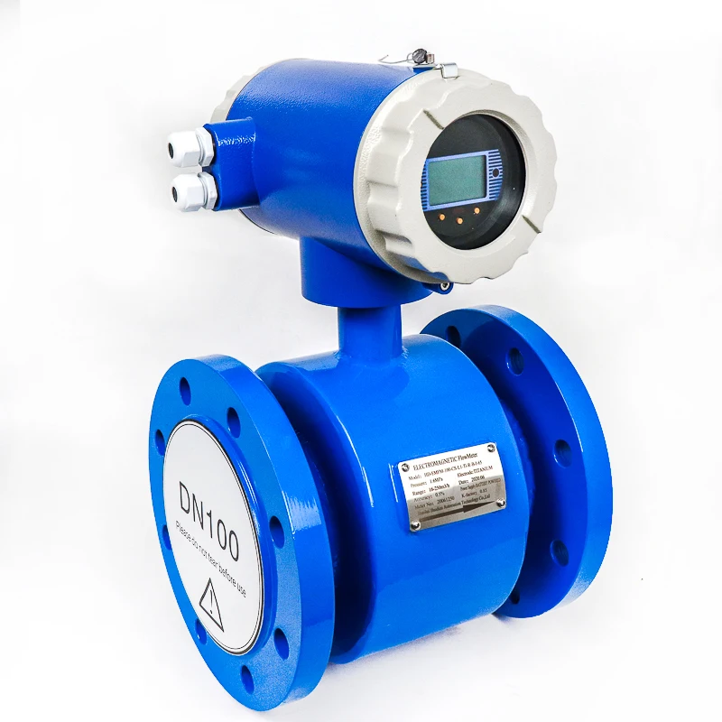 6 inch vuil water elektromagnetische flowmeter watertotalizer