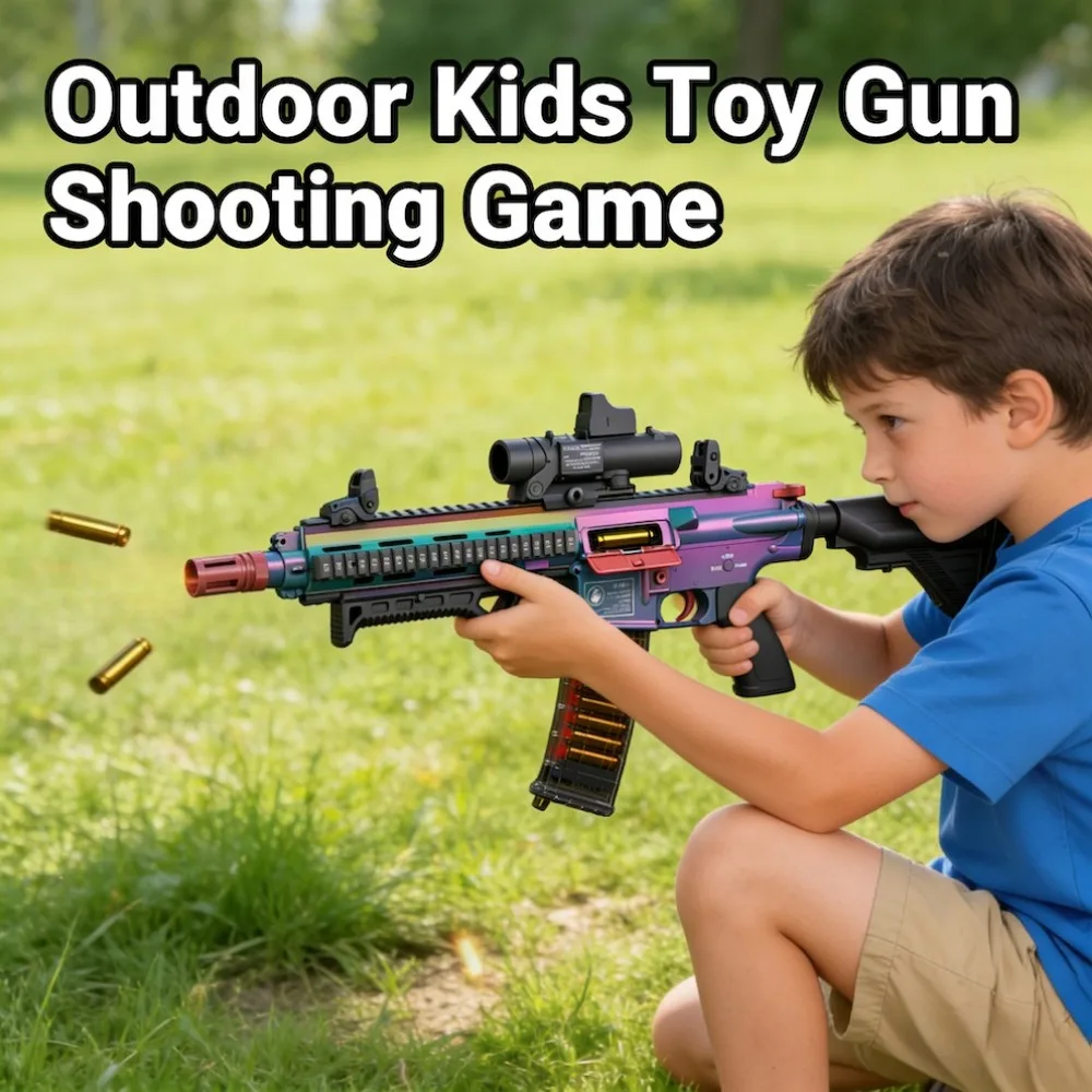 Pistolet jouet électrique M4A1/M416, coque à tir continu, pistolet à balle molle, jeu de tir en plein air, modèle de fusil d'assaut, cadeau de noël