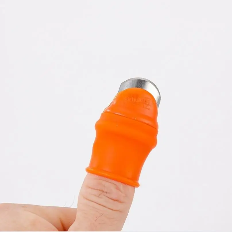 6 stücke Mangan Stahl Daumen Cutter Set Obst Picker Pflücken Gemüse Daumen Finger Ernte Messer Garten Liefert Werkzeuge