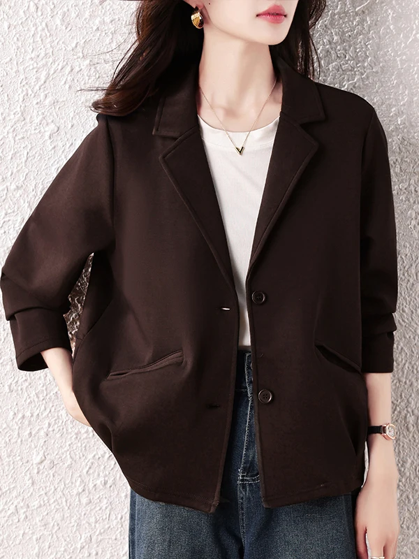 

Модная ретро-куртка с длинными рукавами, цветная, укороченная, женская осенняя куртка, молодежный свободный крой, элегантная женская одежда