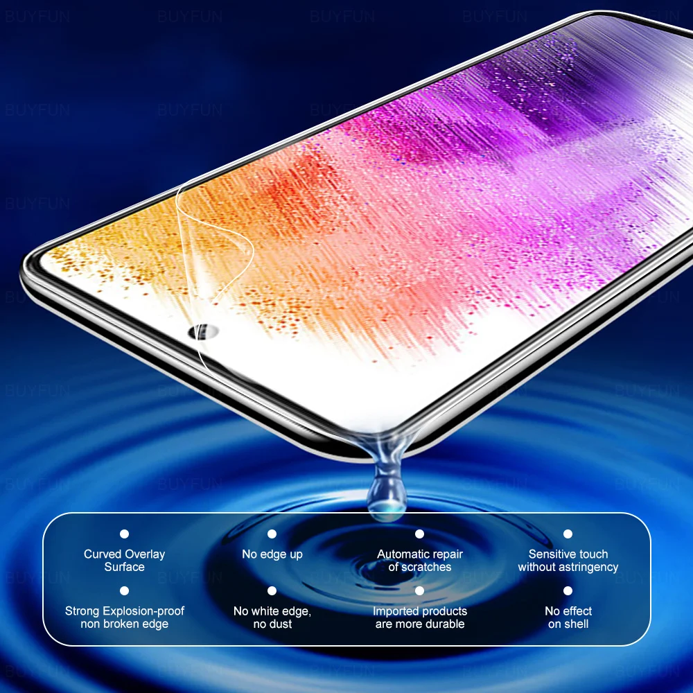 3PCS ป้องกันฟิล์มสำหรับ Samsung Galaxy A73 5G 6.7 "ฟิล์ม Hydrogel Soft สำหรับ Samsung A73 Samsung A73 73a ป้องกันหน้าจอไม่ใช่แก้ว