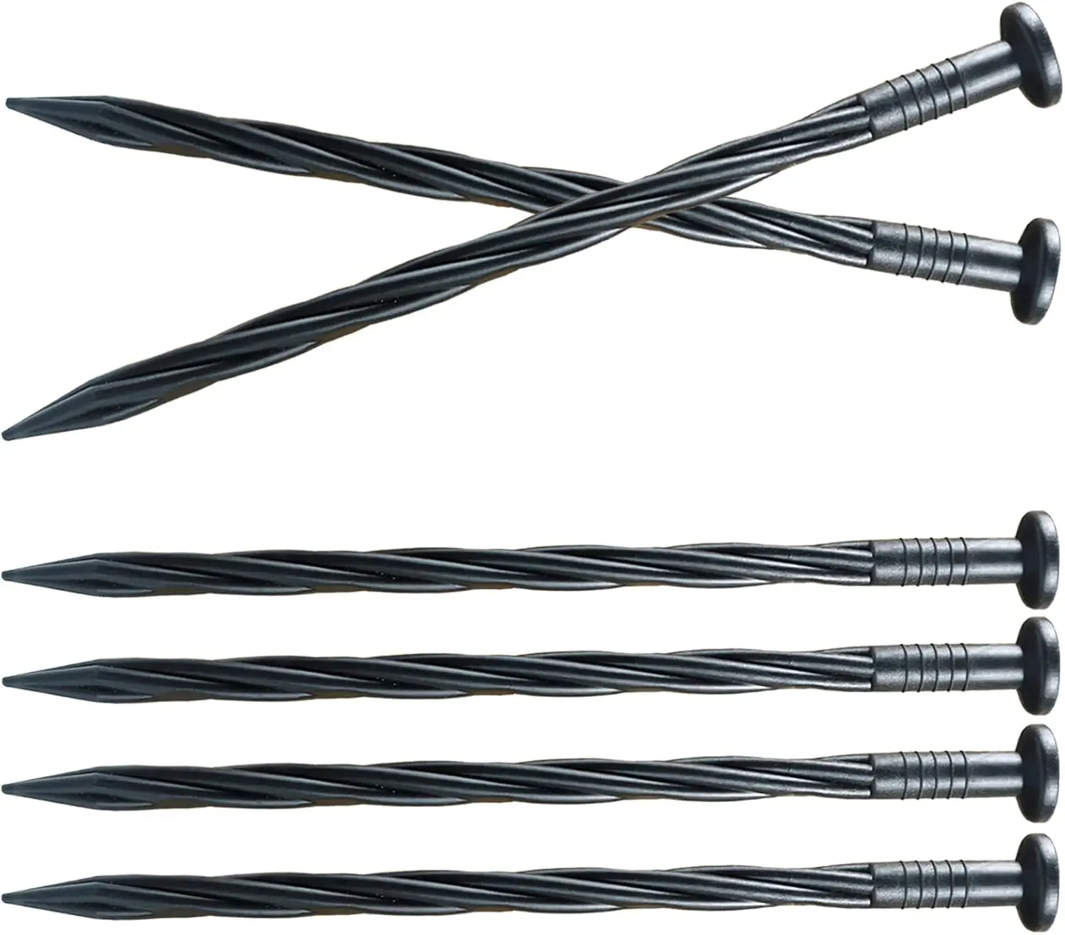 30 Pcs Spiral Landscape Anchoring Spikes 8 Inch Landscaping Fabric Edging Anchoring Stakes Plastic Edging Nails