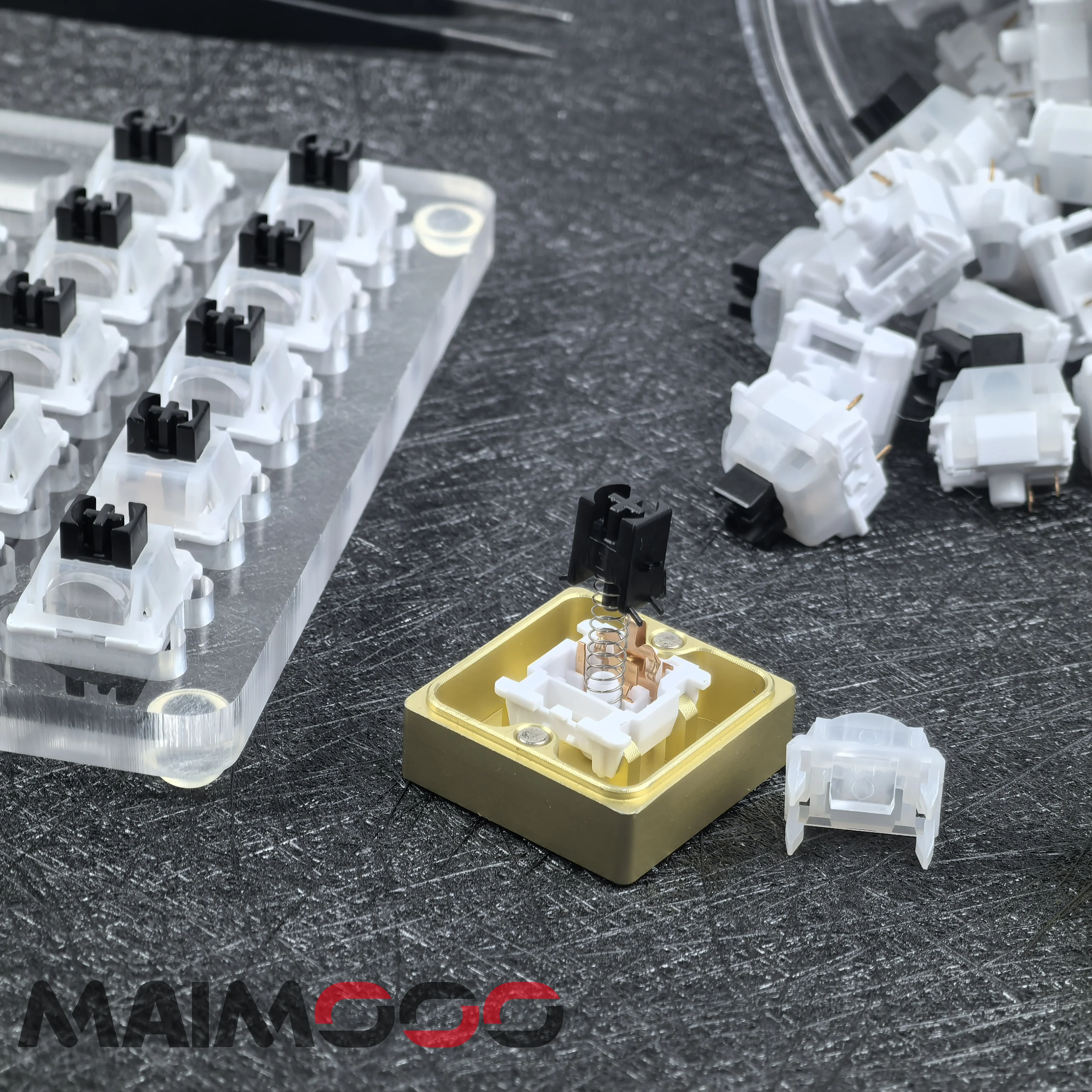 1pcs Mx Switch 3Pin/5Pin Linear Tactile Clicky Silent Break Switches For Diy Mechanical Keyboard Light Guide Mirror Pink Switch