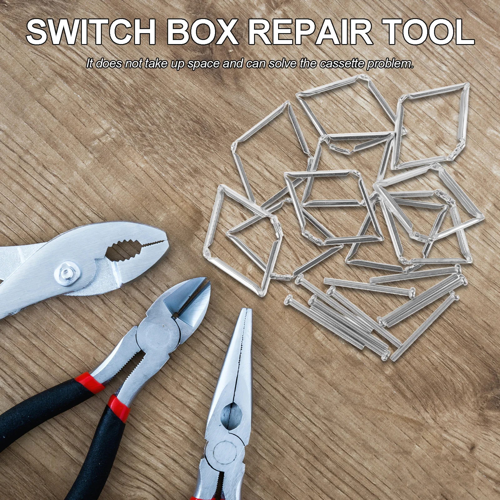 

Wall Mounted Switch Box Repairer Durable Easy Install Professional Home Use Cassette Screw Support Rod Electrical Accessories