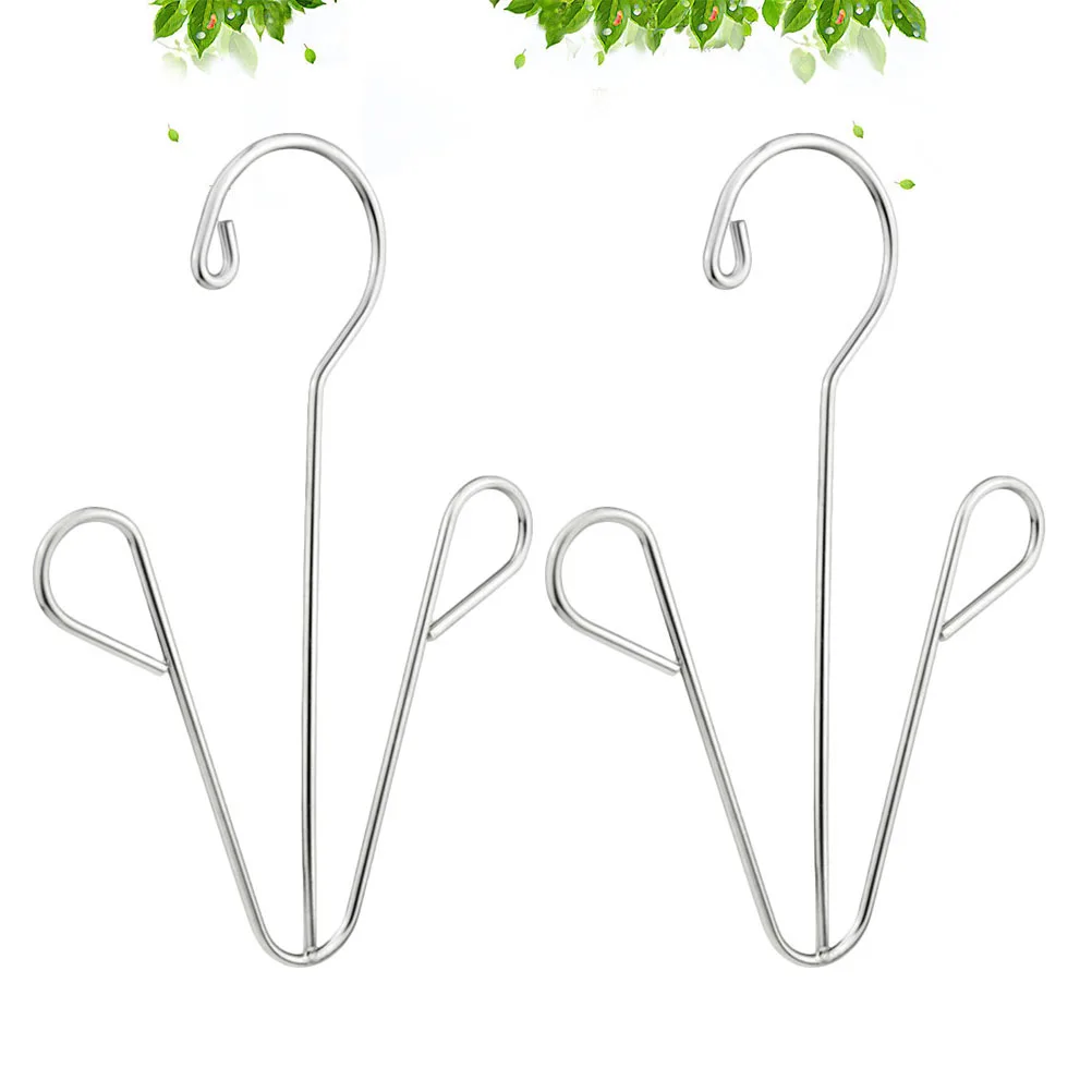 

4pcs Stainless Steel Shoe Rack Boots Lightweight Shoes Stand With Side Clips Drying Hanger For Shoes Boot Rack