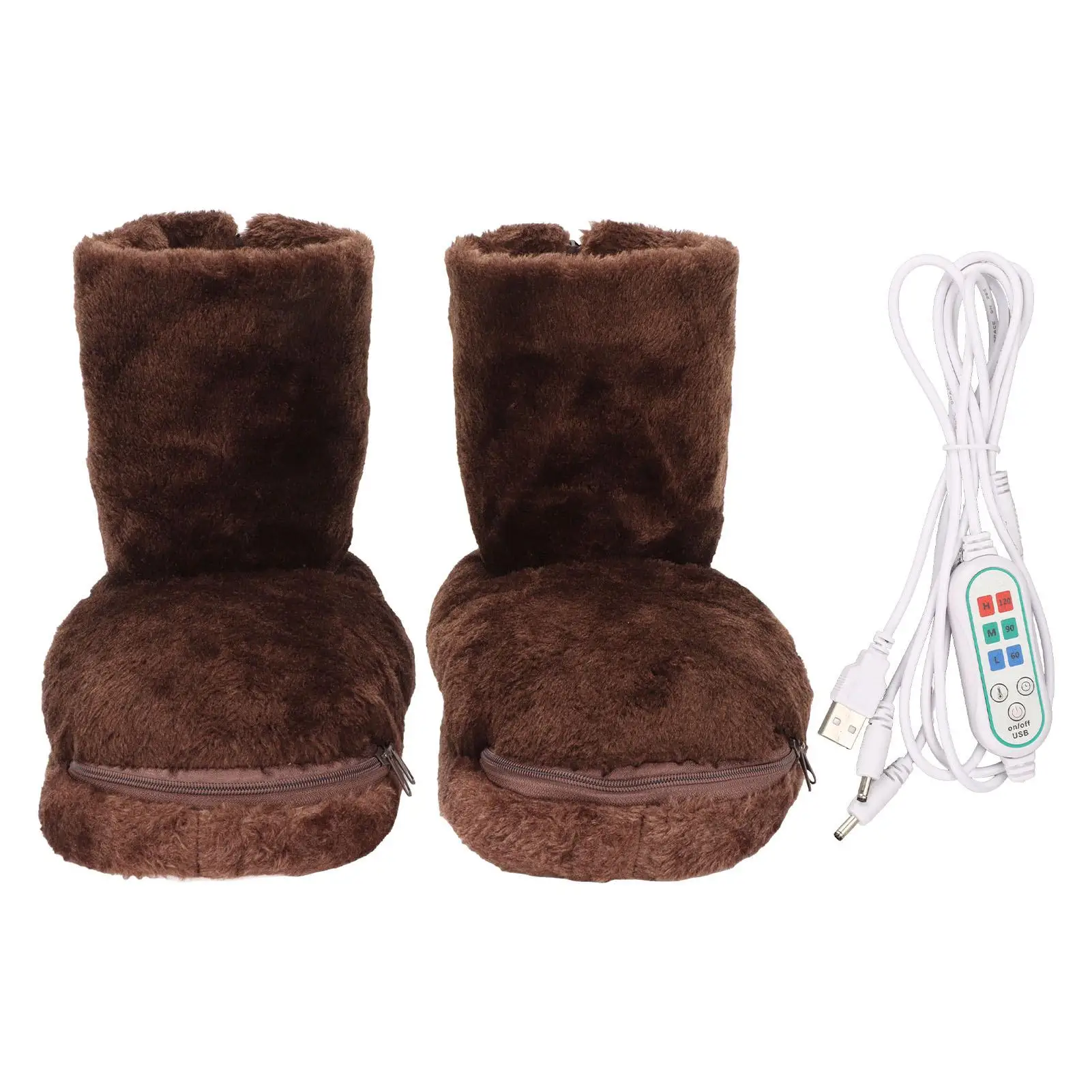 

USB Heating Foot Warmer Shoes Washable Thermal Slippers Comfortable for winter Warmth for Home and Outdoor Use