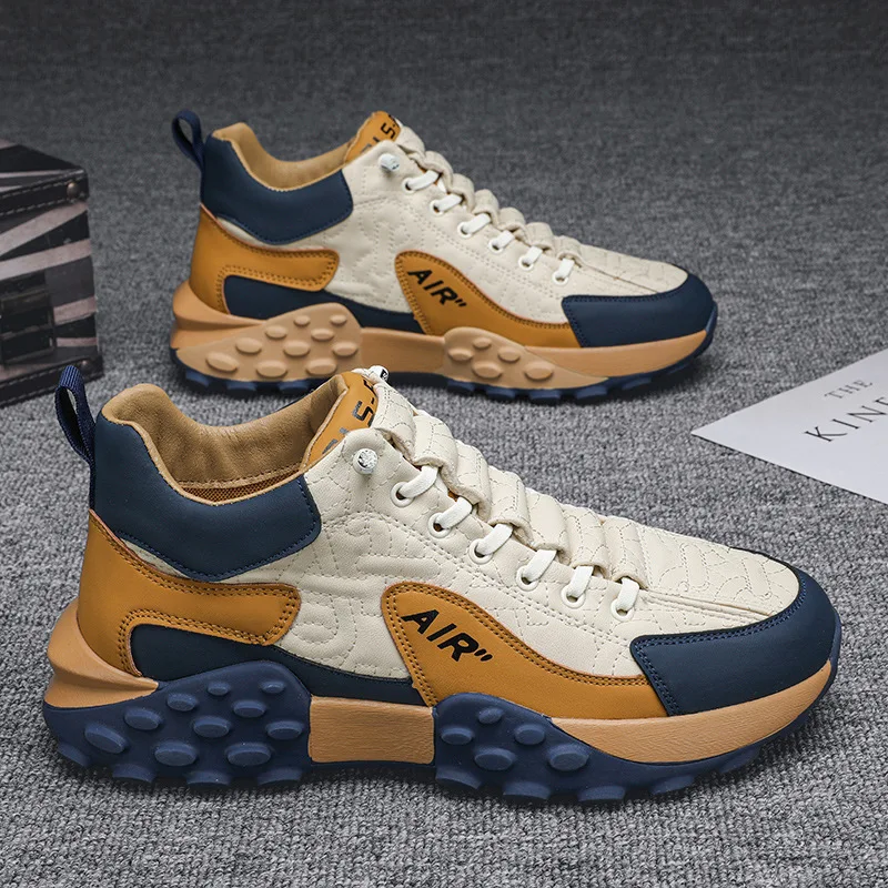 

Men's Shoes Platform Rubber Men Sneakers Summer Vulcanized Shoes Comfortable Non Slip Man Running Shoes 2025 New Tenis Masculino