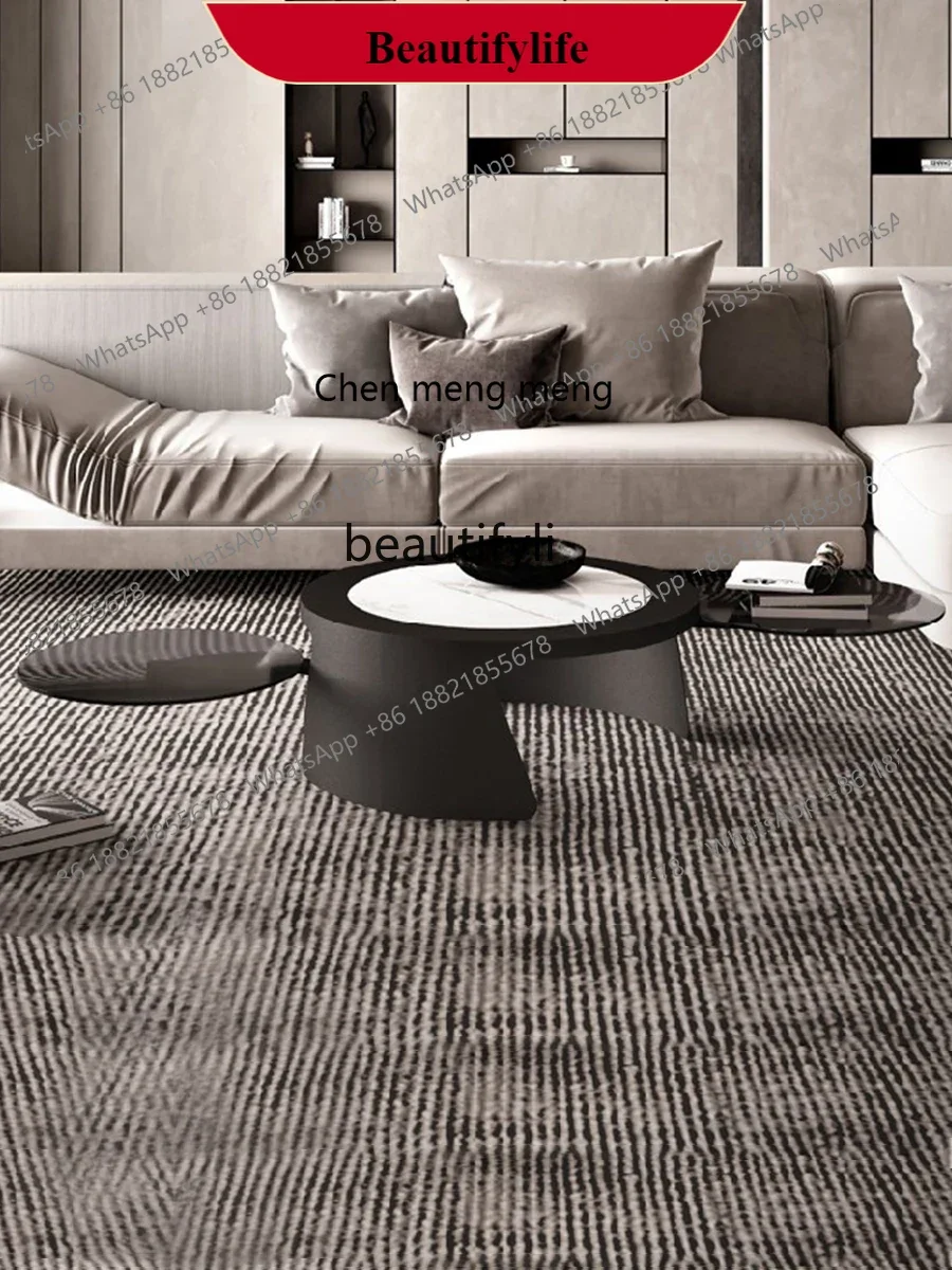 

G153 Italian Minimalist Light Luxury round Tea Table Marble Tempered Glass Modern Designer Large Apartment Living Room round