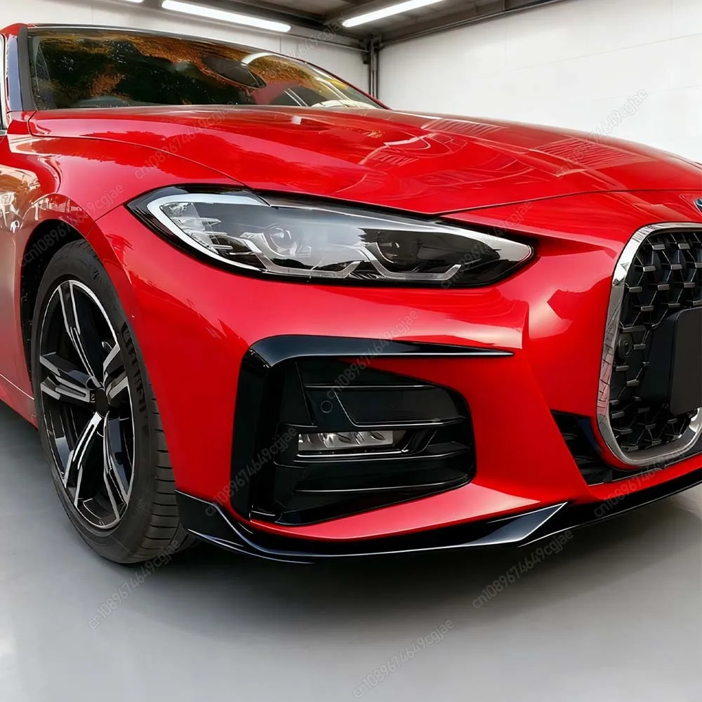 ل BMW 4 سلسلة G22 G23 420i 430i M440i 2020-2024 ضبط الضباب مصباح مصبغة غطاء الكسوة الجبهة حافة مصد السيارة الفاصل تنفيس الهواء طقم الجسم