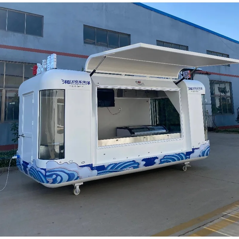 Catering Food Cart Truck Fully Equipped Mobile Kitchen Pizza Coffee Dining Car Food Cart Ice Cream BBQ Truck Mobile Food Trailer