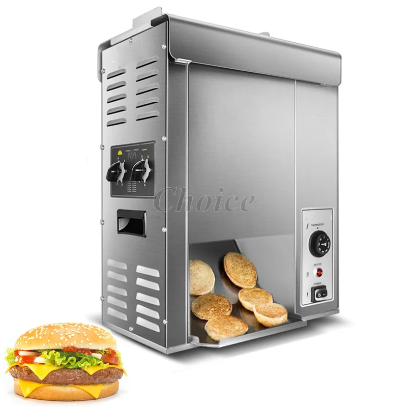 Commercial Vertical Conveyor Toaster Electric Grill Multifunctional Hamburger Bun Sandwich Bread Continuous Baking Maker