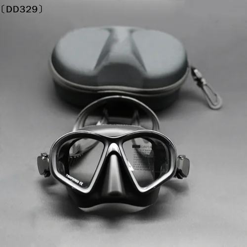 Imagen 2 del producto Máscara de buceo de cristal templado, conjunto de snorkel plegable, máscara de buceo tipo J con soporte para cámara〔DD329〕