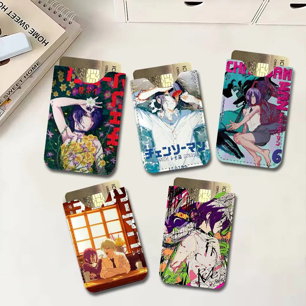 Action Anime Chainsaw Man Reze Arc PU Leather Card Holder Sleeve for Credit Cards,Secure/Slim Design, Travel Storage Essentials
