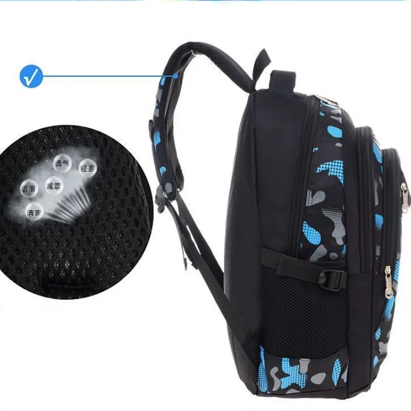 Mochila escolar primária masculina, mochila infantil impermeável para redução de carga, grande capacidade, nova, 2024