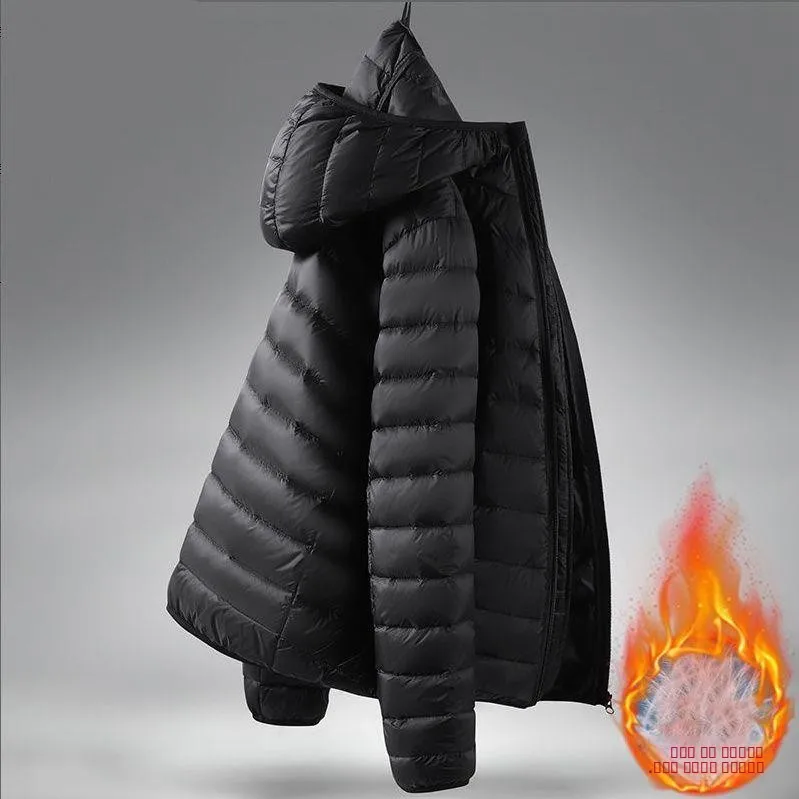 

Мужская легкая хлопковая куртка с капюшоном, стеганая, свободного кроя, теплая, для осени и зимы, модная повседневная уличная одежда