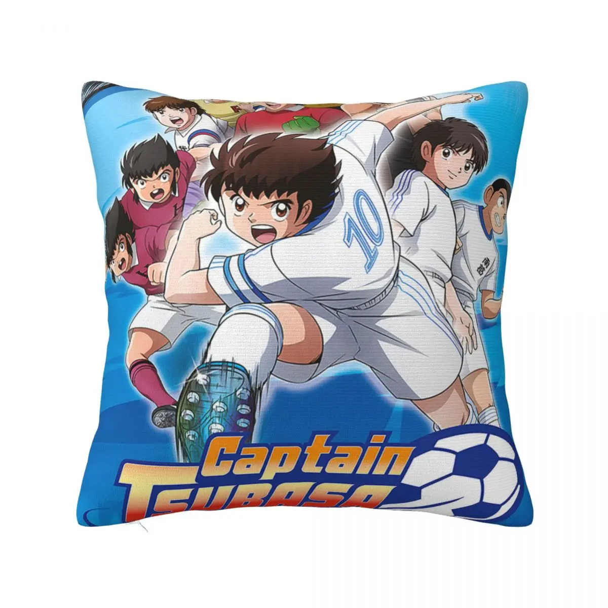 Captain Tsubasa Anime Pillowcase Printing Polyester Cushion Cover cartoon young football player Pillow Case Cover Home 45X45cm
