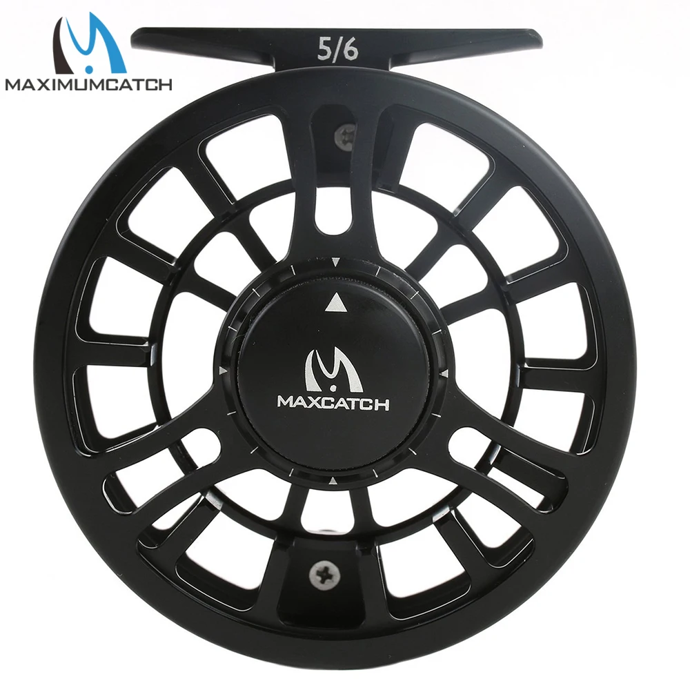 MAXCATCH TORO Fly Fishing Reel CNC Machined Aluminum Large Arbor Micro Adjust Drag 3/4/5/6/7/8WT Freshwater Saltwater Fly Reel