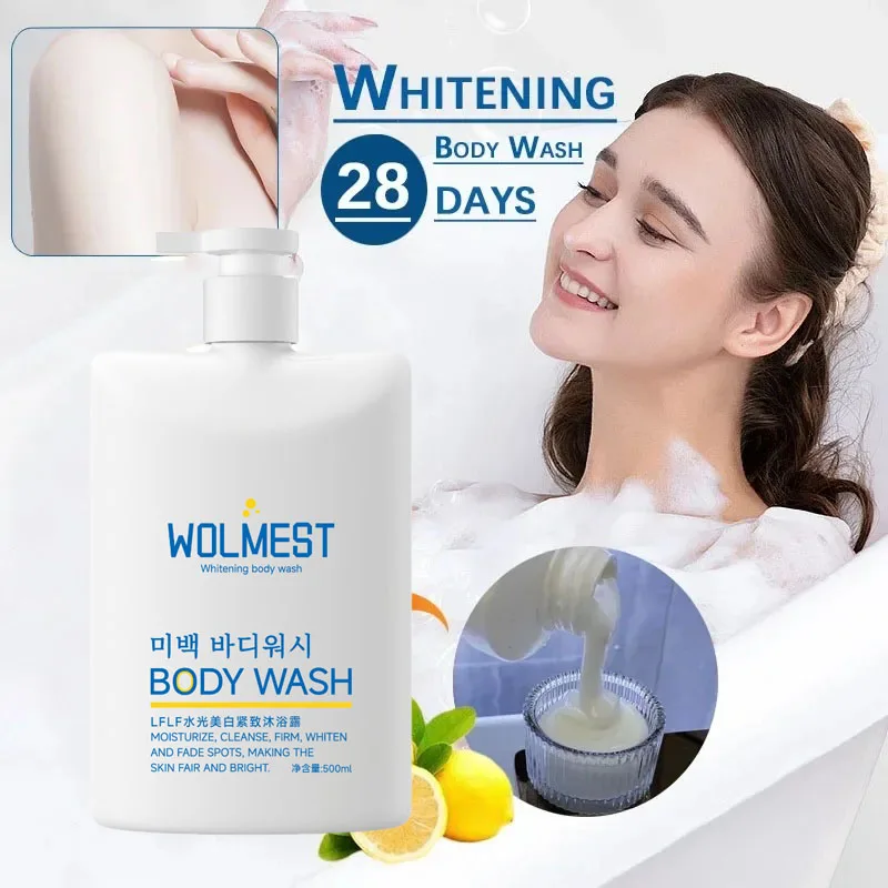 

550ml Long Lasting Hydration Brightening Body Wash Shower Gel Deep Cleansing Dirt Dead Skin Oil Control Lighten Pigmentation