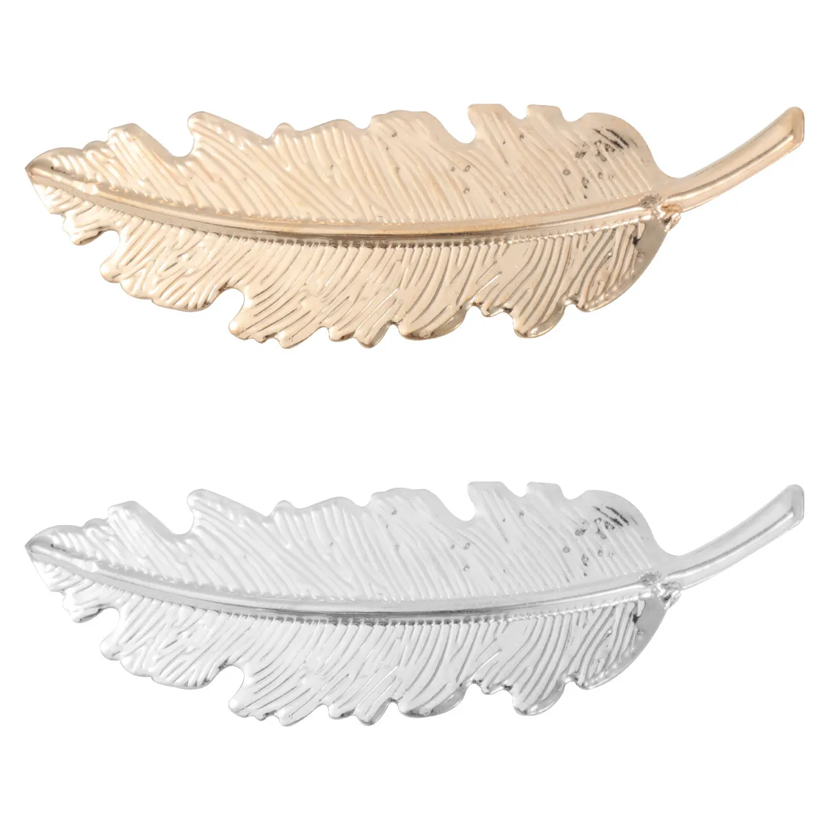 

2Pcs Hairpin Alloy Leaf Hair Clip Golden Silver Stylish Hair Accessories Suitable for Women Girls Women Hairpin
