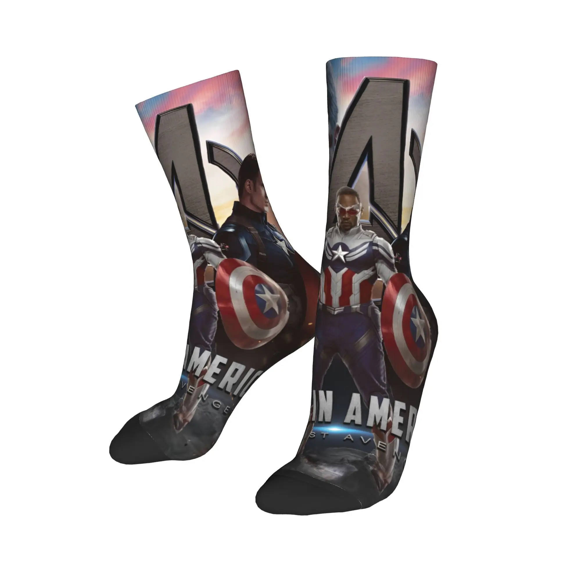 Men's Women's Captain America: Brave New World Socks Comfortable Funny Happy  Socks Harajuku Merch Middle Tube Stockings