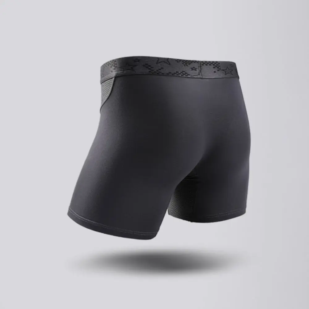 

Эластичные однотонные мужские трусы-боксеры, тонкие простые сетчатые шорты-боксеры в спортивном стиле, нижнее белье со средней посадкой для мужчин и мальчиков