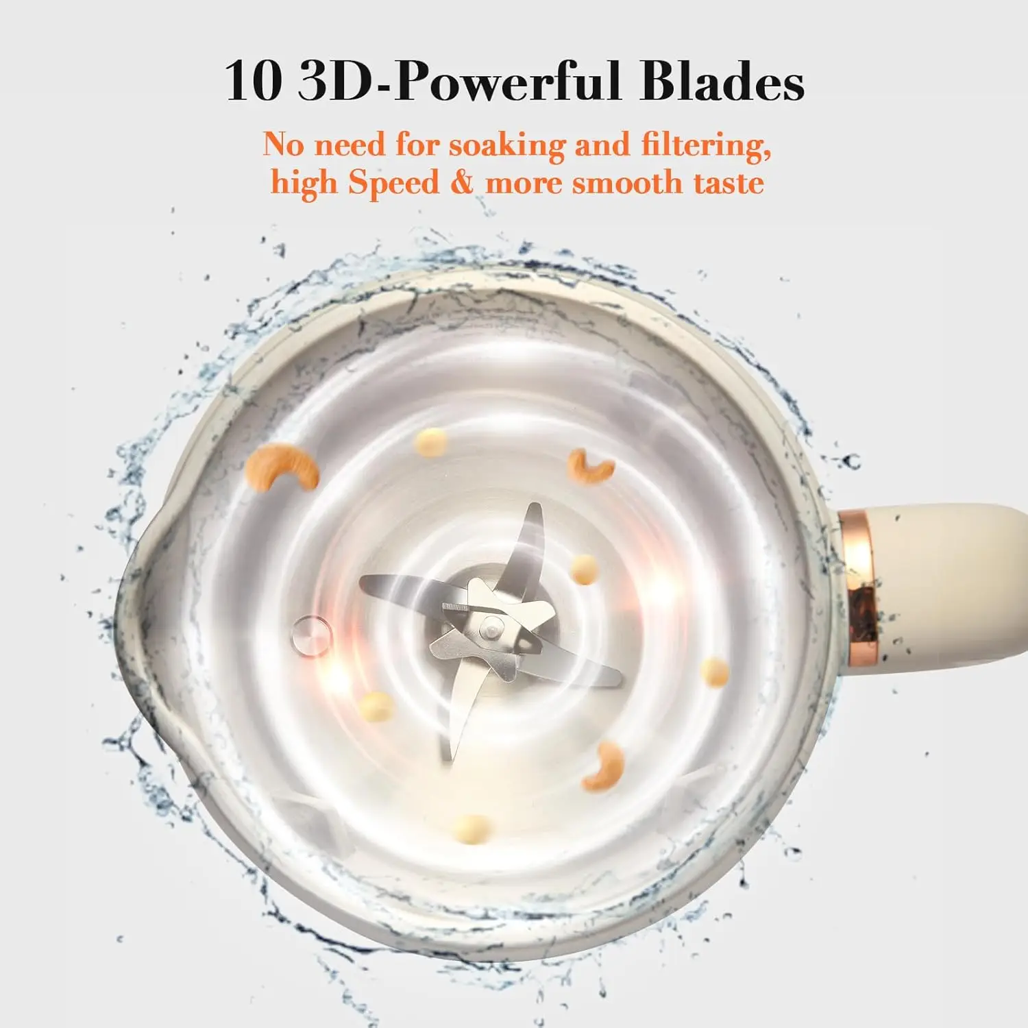 صانع حليب الجوز، 35 أونصة (1000 مل) آلة صنع حليب الصويا، صانع الحليب المنزلي الأوتوماتيكي متعدد الوظائف (اللوز، الشوفان، الفاكهة، C