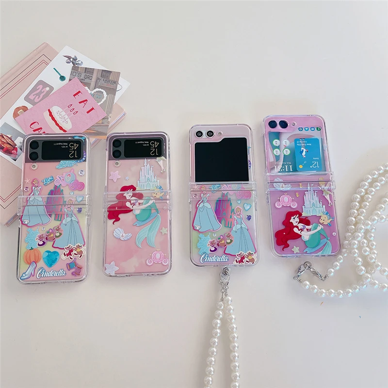 Etui na telefon Samsung Galaxy Z klapką 5 4 3 Stitch Hello Kitty Disney Toy Story Sanrio Kuromi Edge etui na tył