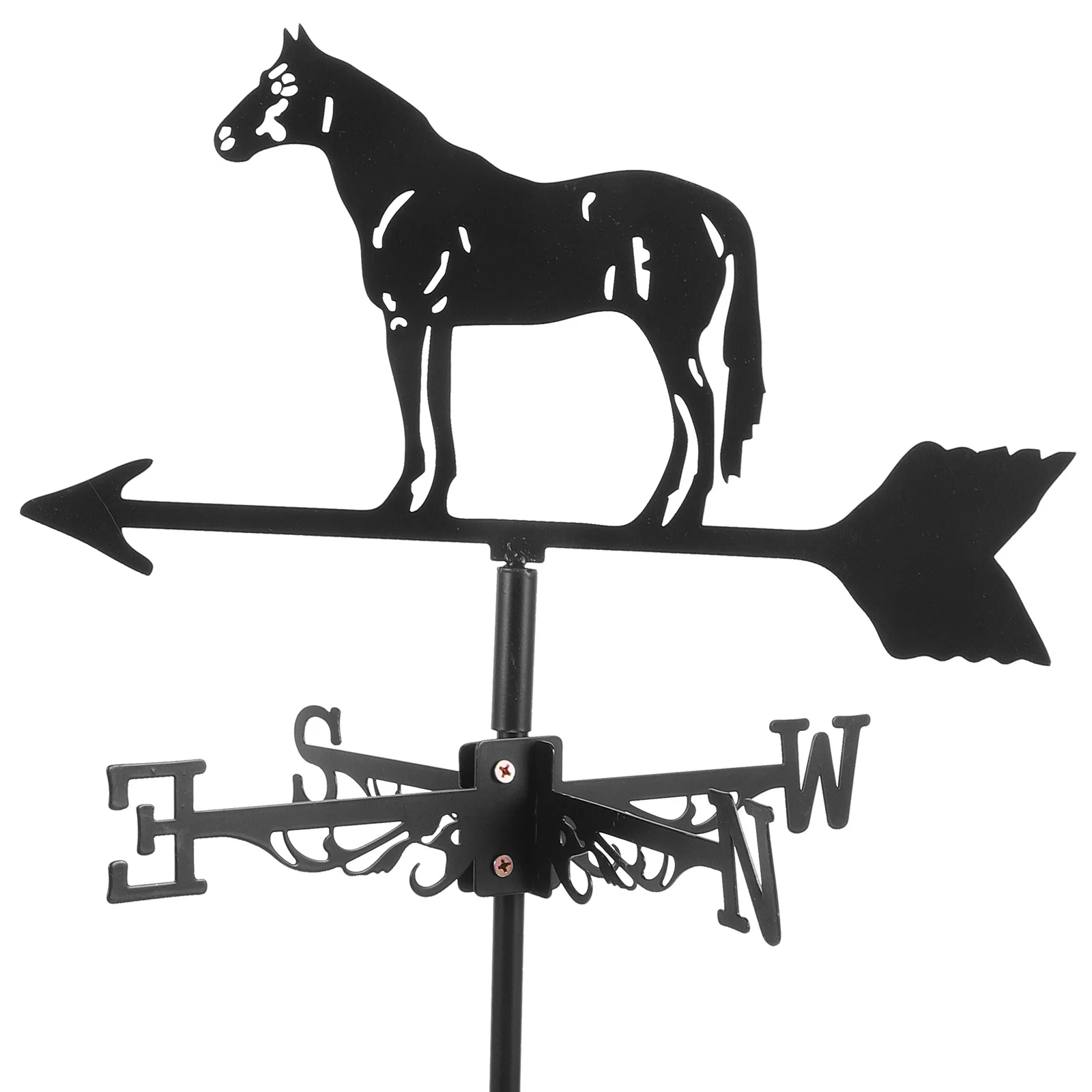 

1 set 1 Set Iron Weathervane Wind Direction Indicator For Garden Patio Yard Roof Decorative Metal Vane Lawn Decoration Stake