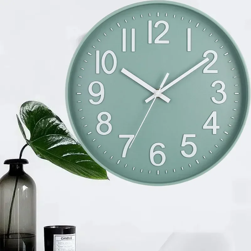 12 Inch Wall Clock with Night Light Glow in The Dark Wall Clock Non-ticking for Home Office Hotel Shops Cafe Decor