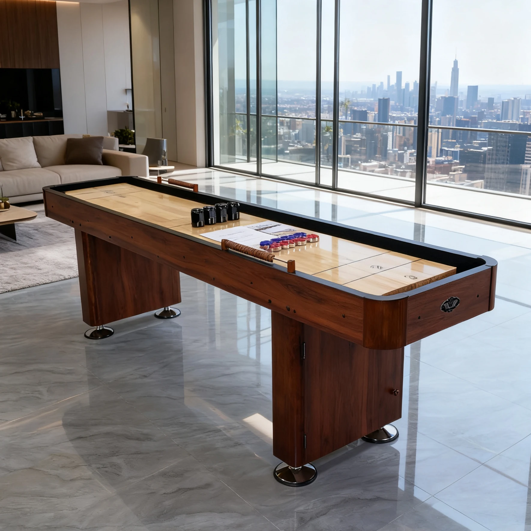 

Solid wood sand pot table sand arc table household