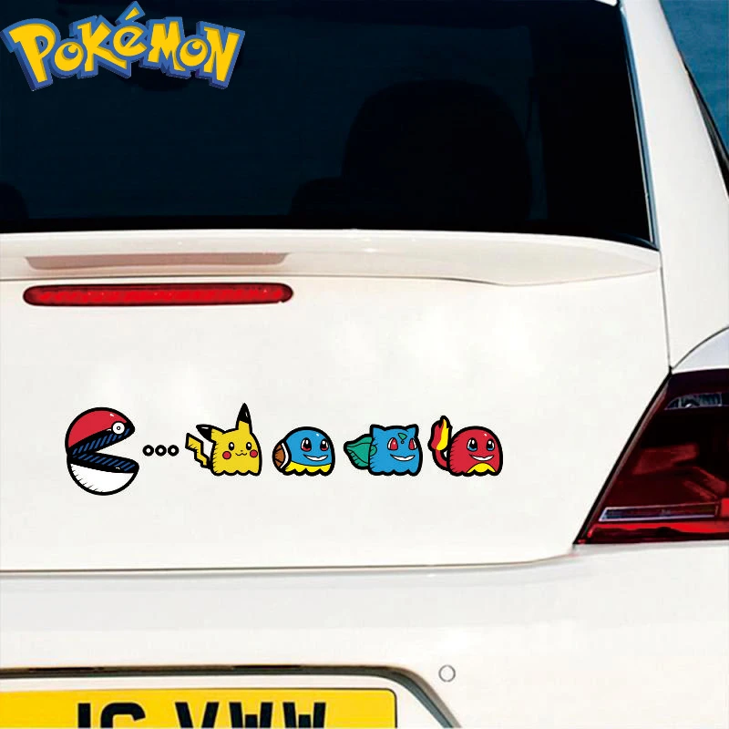 Pokemon Pac-Man Stickers Pikachu Charmander Bulbasaur Squirtle Car Decoration Strip Stickers Children\'s Toys Birthday Gifts