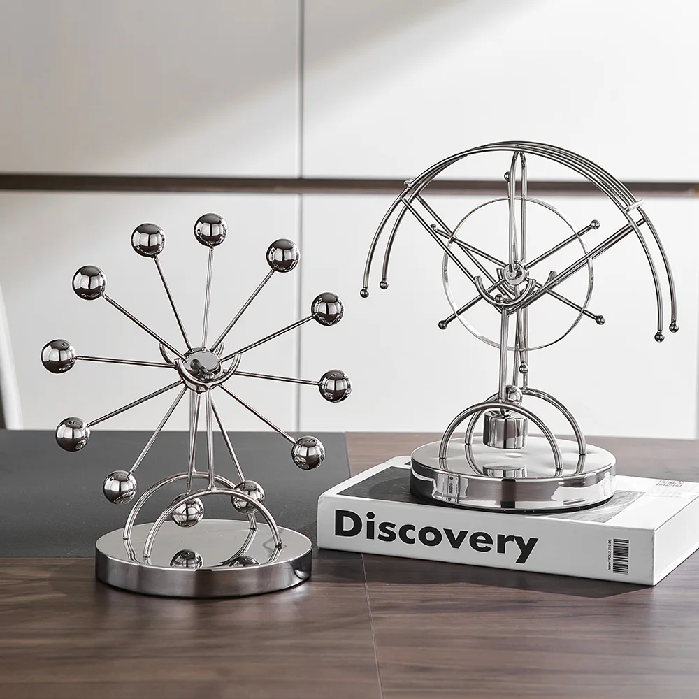 

Perpetual Motion Machine Newton Pendulum Motion Ornament Modern Home Decor Office Desk Accessories Rotation Room Decor Gift