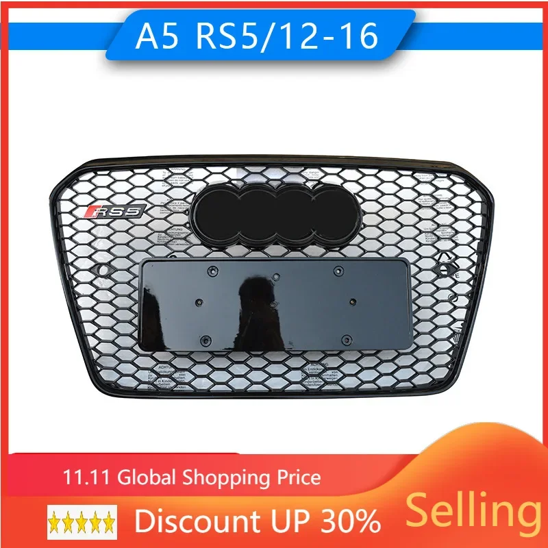 Car Front Bumper Grille Grill For  2013-2015  Audi A5 Hot Rod Auto Salon Refit upgrade RS5 auto Racing grills