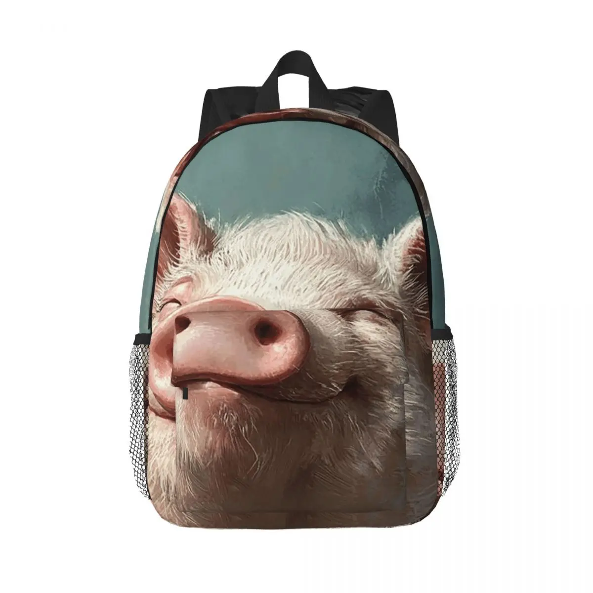 

Vintage Cute Pig Realistic Backpack Daypack Large Capacity Boys Girls BookBag Shoulder Bags for Men Women Kids School Bag