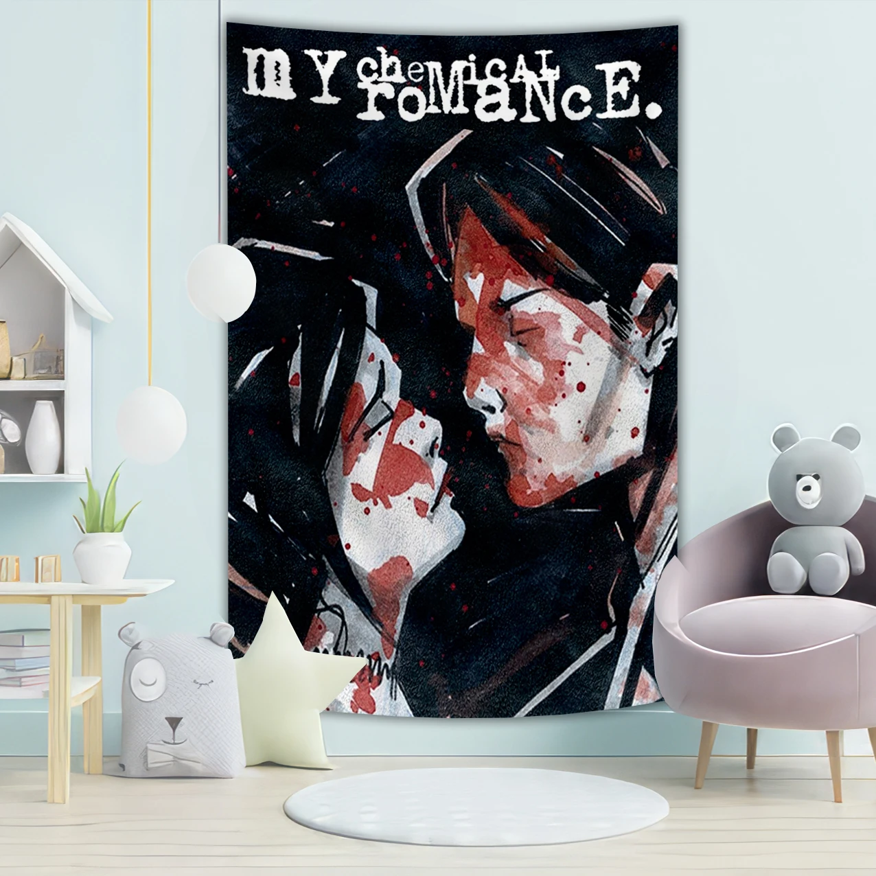 

My Chemical Romances Music Style Background Decorative Tapestry Home Bedroom Banner Wall Hanging