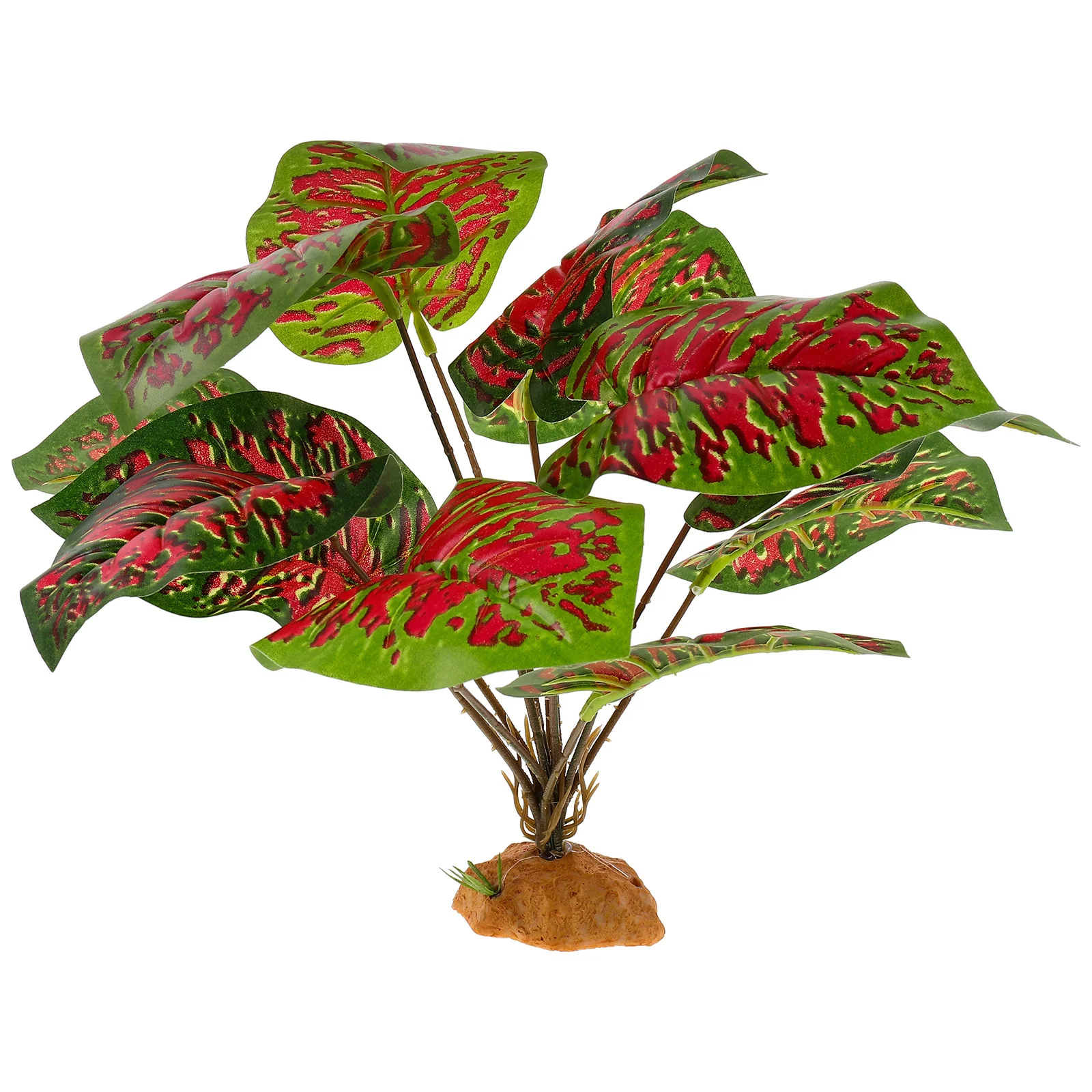 

Lifelike Artificial Ornament Amphibian Terrarium Decoration Tank Landscaping Fish Tank Plant Sturdy Fake Plants For Lizard Box