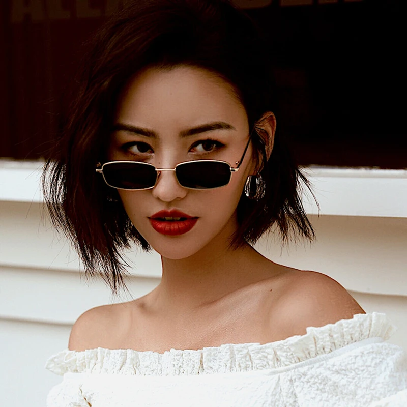 Retro Quadrat Sonnenbrille Candy Farbe Vintege Metall Katze UV400 Weibliche Sommer Straße Brillen für Frauen Korea Stil Gafas De Sol – Detail 14