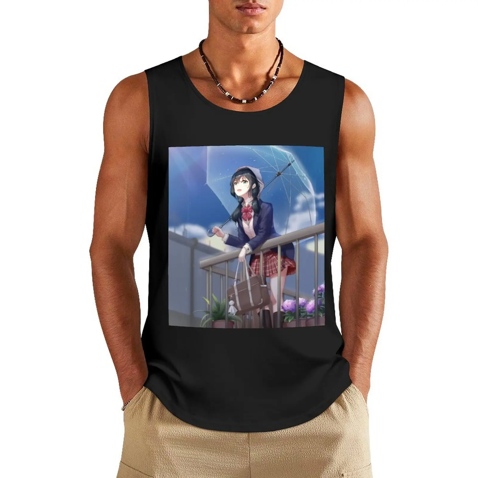 

Hina Amano Weathering with You Design Tank Top gym men Men's clothing brands Sportswear for men