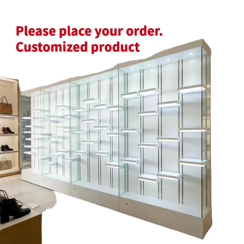 custom.Wig Store Display Furniture Wig Display Shelf Hair Salon Equipment Bag and Shoes Display Rack Hair Extension Display Stan