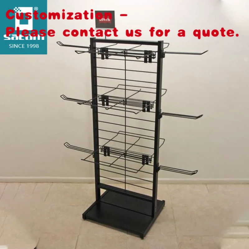 custom.Custom Black Jeans Display Rack Metal Apparel Clothes Garment Display Stand Shops