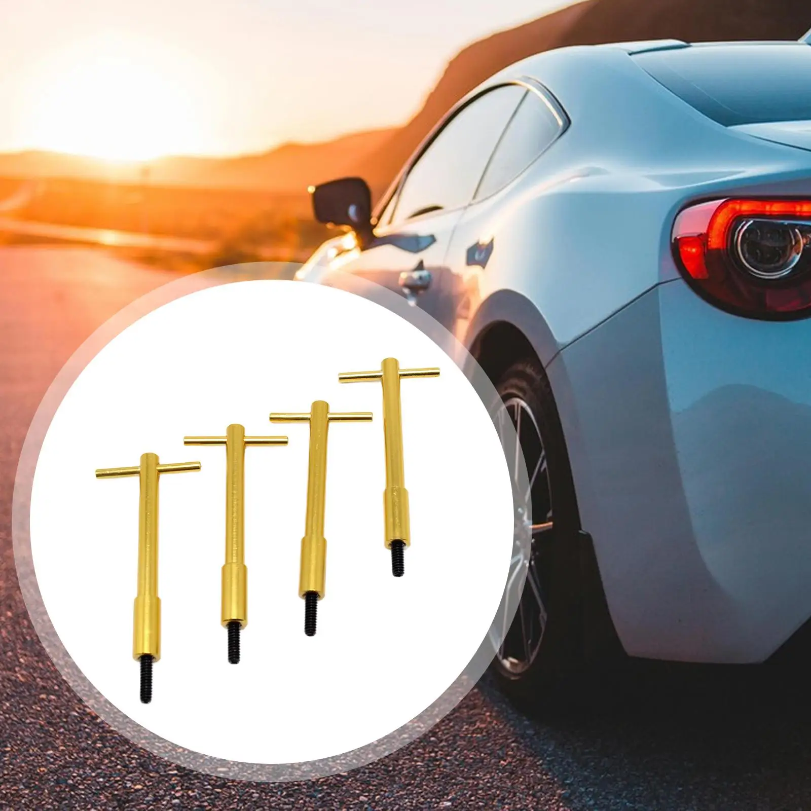 

Wear Resistant Car Engine Valve Cover Aluminum Alloy T Bar Hold Down Kit Replacement for Ford 260-460 Mopar 273-440