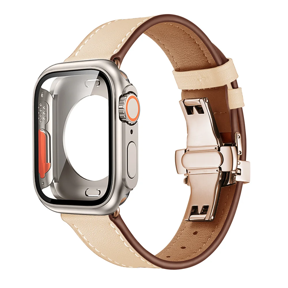 

Case+Strap For Apple watch band 45mm 44mm 40mm 41mm belt Upgrade to ultra 49mm cover+bracelet correa iwatch series SE 8 7 6 5 4