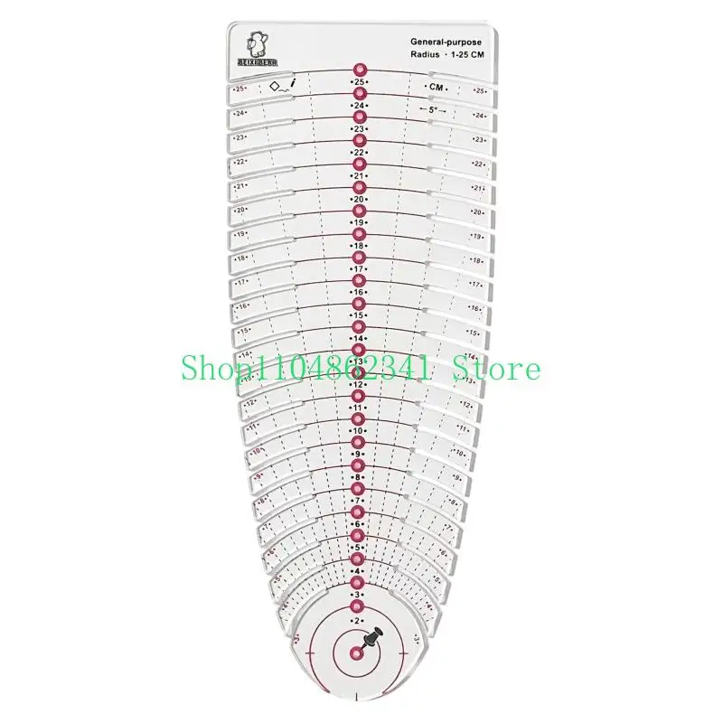 652F Clear AntiScratch Sewing Measuring Ruler For Cutting Crafting And Tailoring Task