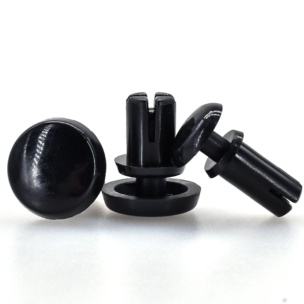100/200pcs R Type Nylon Rivet R2024-R6080 White/Black Clip PC Board Fastener Push-type Rivets Plastic Expansion R-Type Rivets