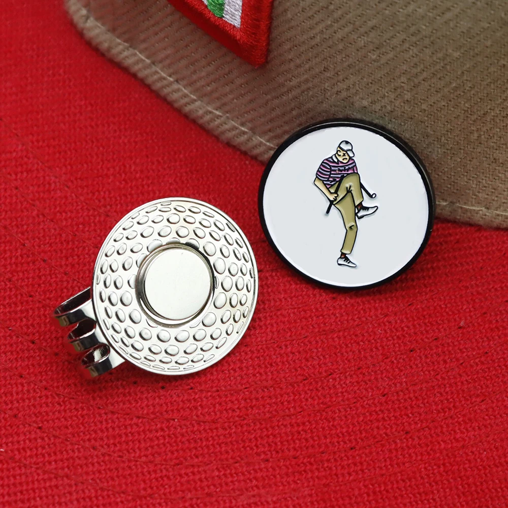 مشابك كرة الجولف مع علامة مغناطيسية لموضع كرة الجولف هدية معدنية قابلة للإزالة لمستلزمات إكسسوارات الجولف للاعبي الغولف