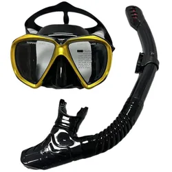 Professional swimming waterproof soft silicone glasses swimming glasses  Full dry breathing tube diving mask
