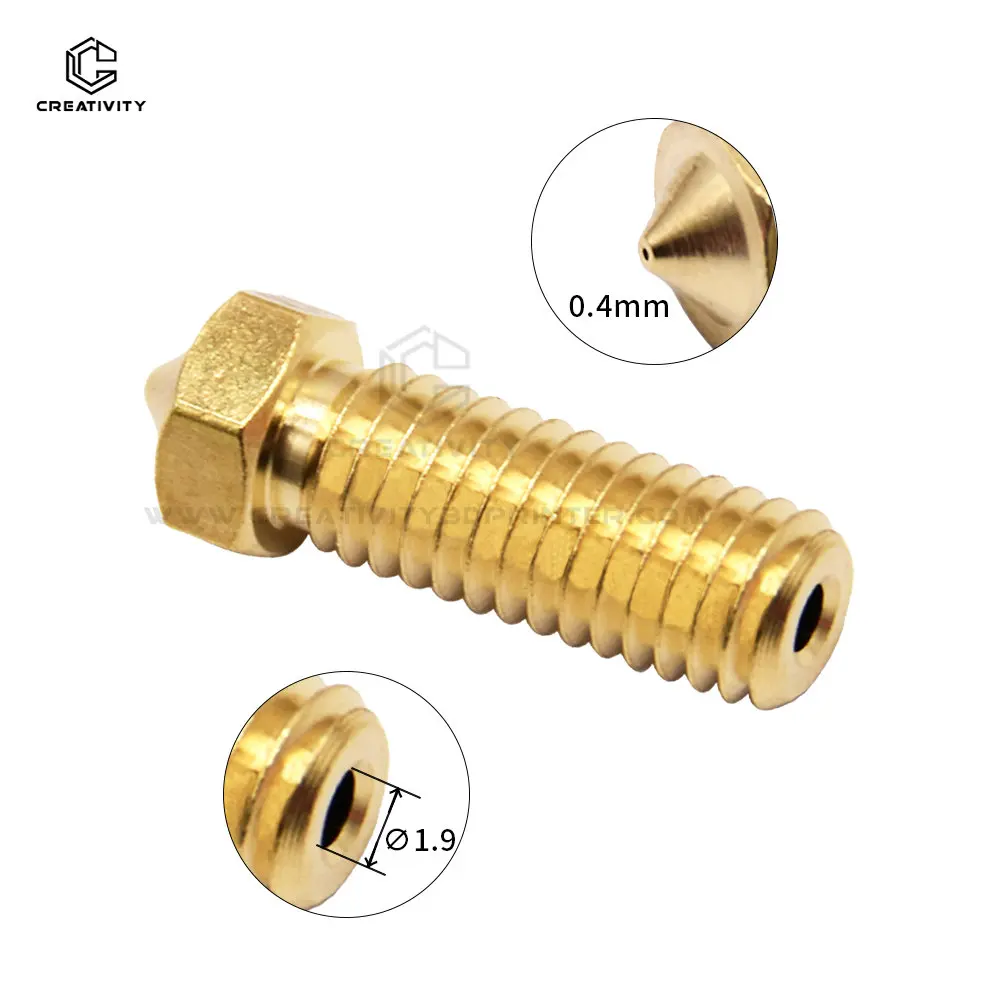 Volcano Nozzle For Sidewinder X1& X2 Genius Pro Vyper  Kobra Plus,Max 3D Printer 1.75mm Filament Brass Nozzles