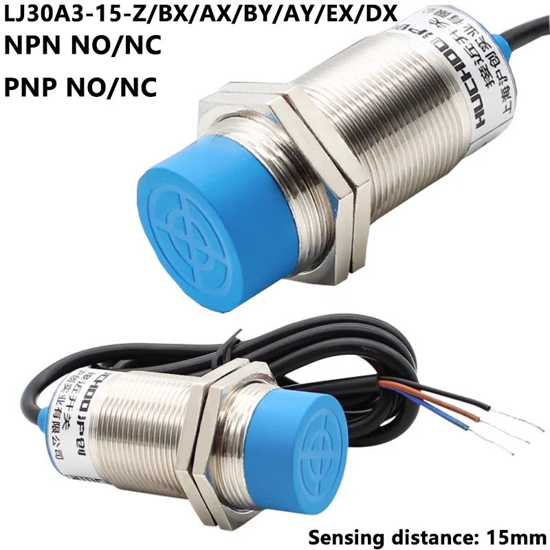 LJ30A3-15-Z/BX Proximity Switch Inductive Approach Sensor Metal LJ30A3 M30 Detection Distance 15mm NPN PNP NO NC