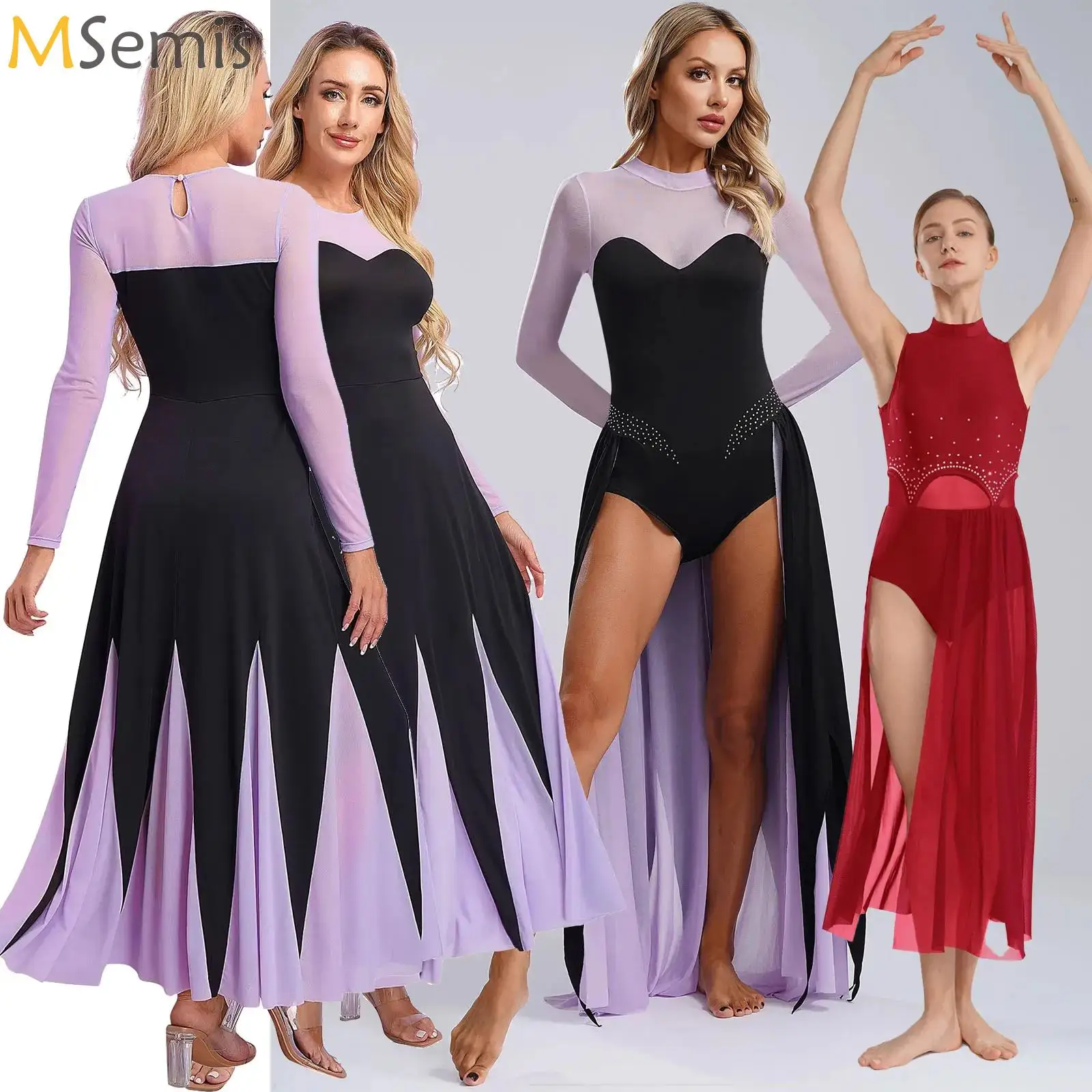 

Women Halloween Mermaid Sea Witch Dress Ursulas Octopus Cosplay Costume Long Sleeve Mesh Modern Lyrical Ballet Dance Maxi Dress