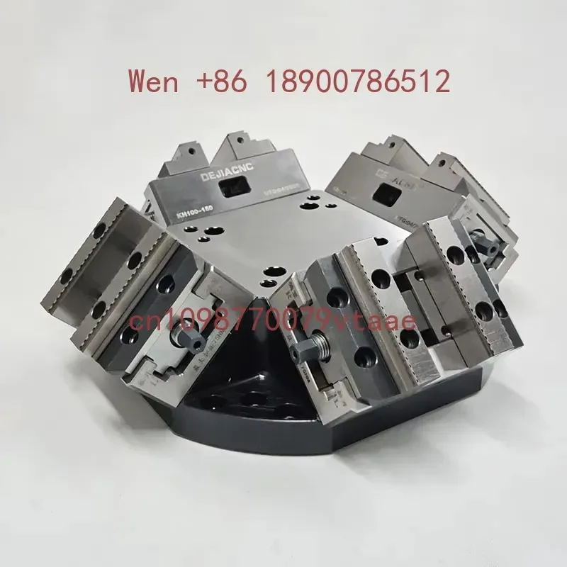 KH100-150-4 Manual Multi-station Modular Flexible VICE-5 Axis Self Centering Vise with Less than 0.02mm Accuracy for CNC Milling